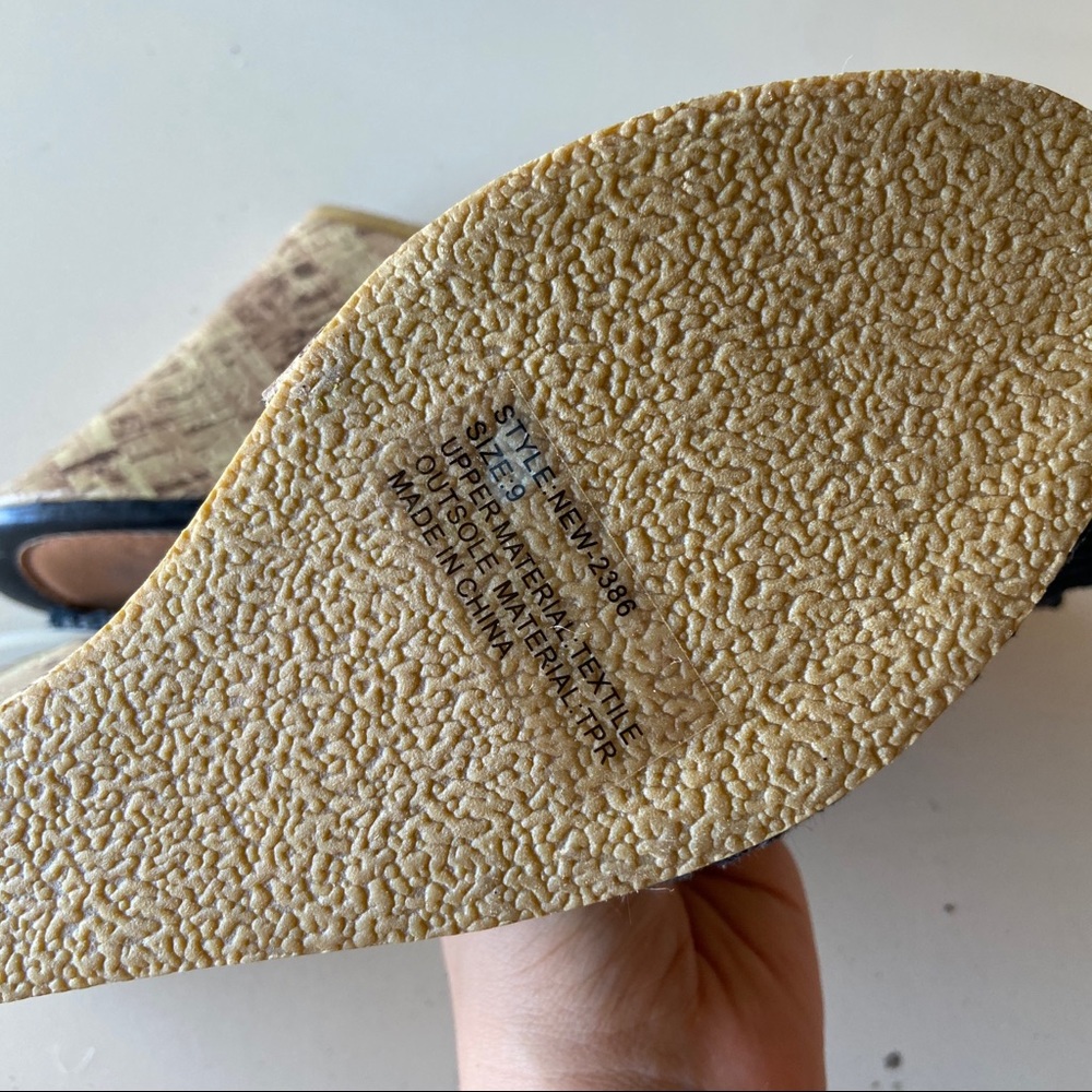 Y2K vintage Charles Albert slingback lace open toe wedge heels - Picture 3 of 4